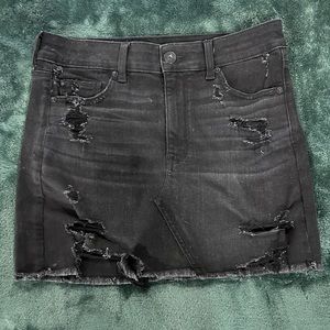 Black jean skirt